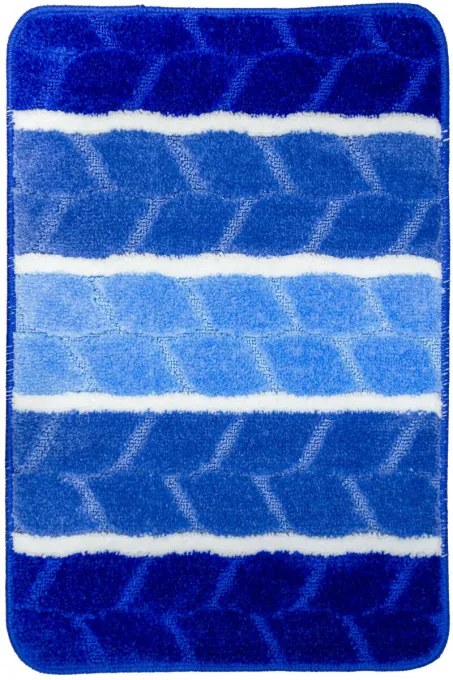 Sada kúpeľňových koberčekov FANO pruhy, modrá