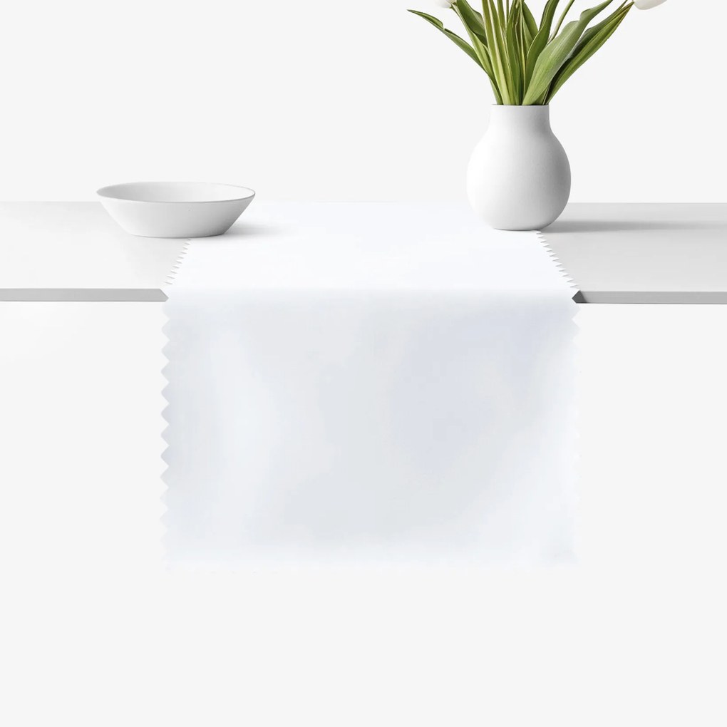 Goldea behúň na stôl teflónový - biely 50x180 cm