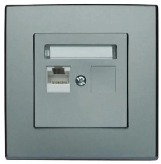 GPK-1L Počítačová zásuvka RJ45 jediná inox