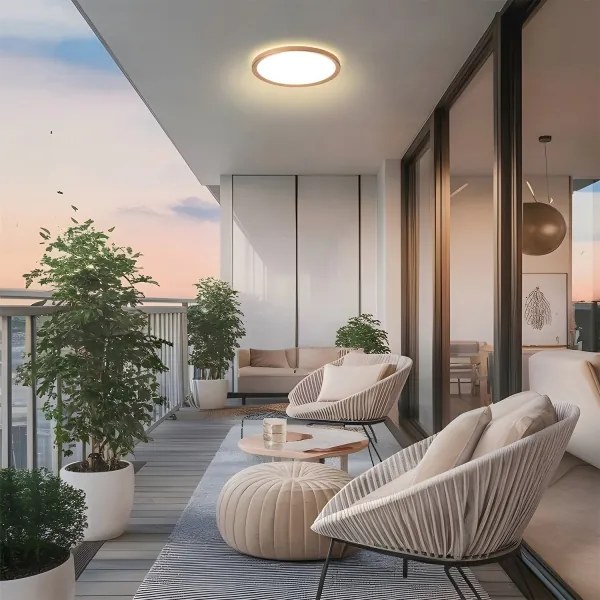 Brilagi - LED kúpeľňové stropné svietidlo ULTRA SLIM LED/12W/230V priemer 22,5 cm ružové zlato IP54