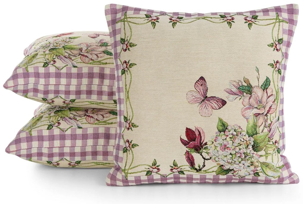 GOBELÍNOVÁ DEKORAČNÁ OBLIEČKA NA VANKÚŠ FIO 45X45 CM VZOROVANÁ