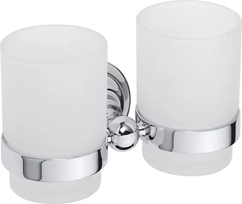 Bemeta Design RETRO chróm: Držiak kefiek, dvojitý, sklo - 144310022