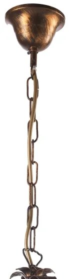 ONLI - Luster na reťazi LUCREZIA 3xE14/6W/230V bronzová