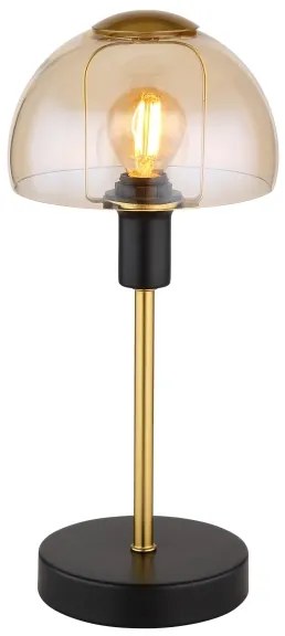 Globo 21914A - Stolná lampa KOKKINI 1xE14/25W/230V čierna/zlatá