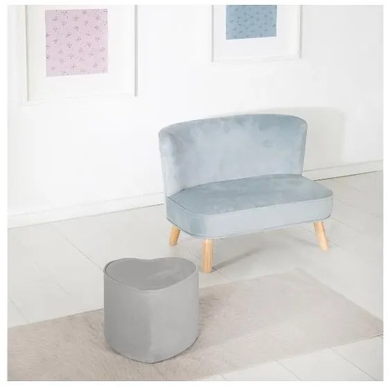 roba Detská taburetka (tvar srdca, sivá)  (100397076)