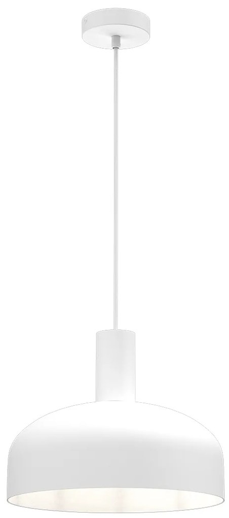 Závesné svietidlo Visby, 1x biele kovové tienidlo, w