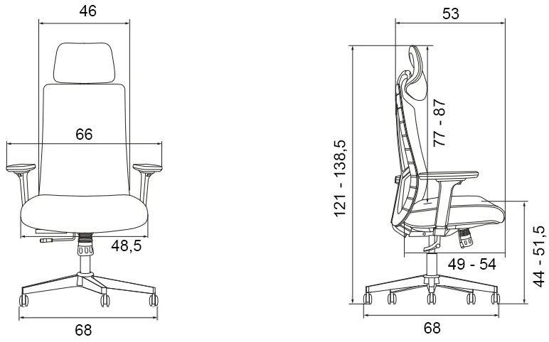 Kancelárska ergonomická stolička RUBEN — sieť / látka, čierna, nosnost 150 kg