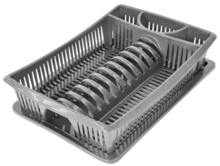 Odkvapkávač obdĺžnikový striebro