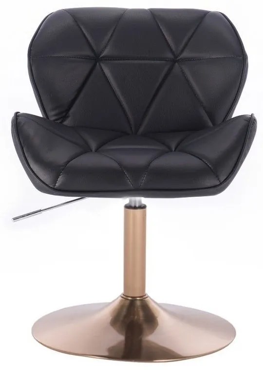 LuxuryForm DESIGN Stolička MILANO na zlatom tanieri - čierna