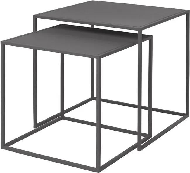 Súprava 2 ks konferenčných stolíkov FERA | steel grey