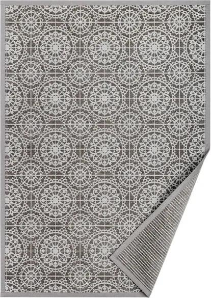 Sivý vzorovaný obojstranný koberec Narma Raadi, 140 × 70 cm
