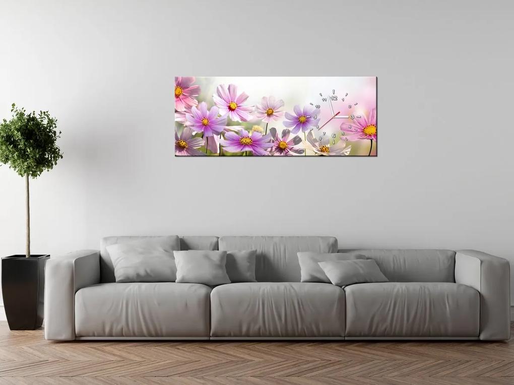 Gario Obraz s hodinami Jemné kvety Rozmery: 30 x 30 cm