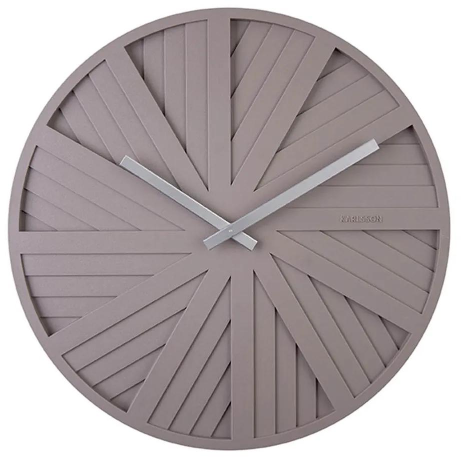 Nástenné hodiny Slides šedé 40 × 2,5 cm