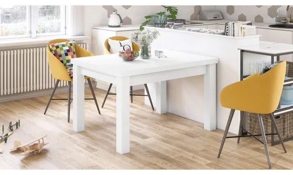 Rozkladací jedálenský stôl RALF biely pre 12 osôb