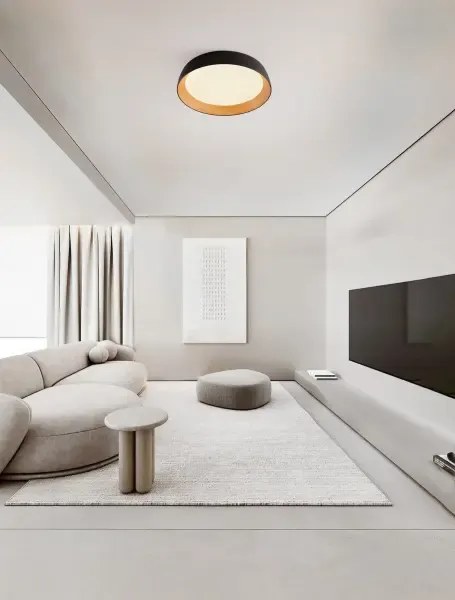 LED stmievateľné čierno-drevené moderné stropné svietidlo Sigi 60