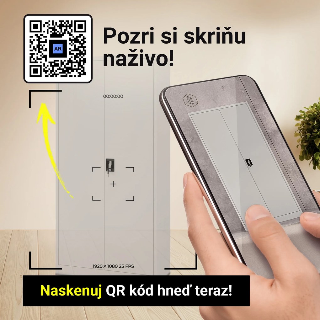 Kancelárska skriňa na dokumenty so 4 policami, sivá, 900x1850x400 mm: JAN
