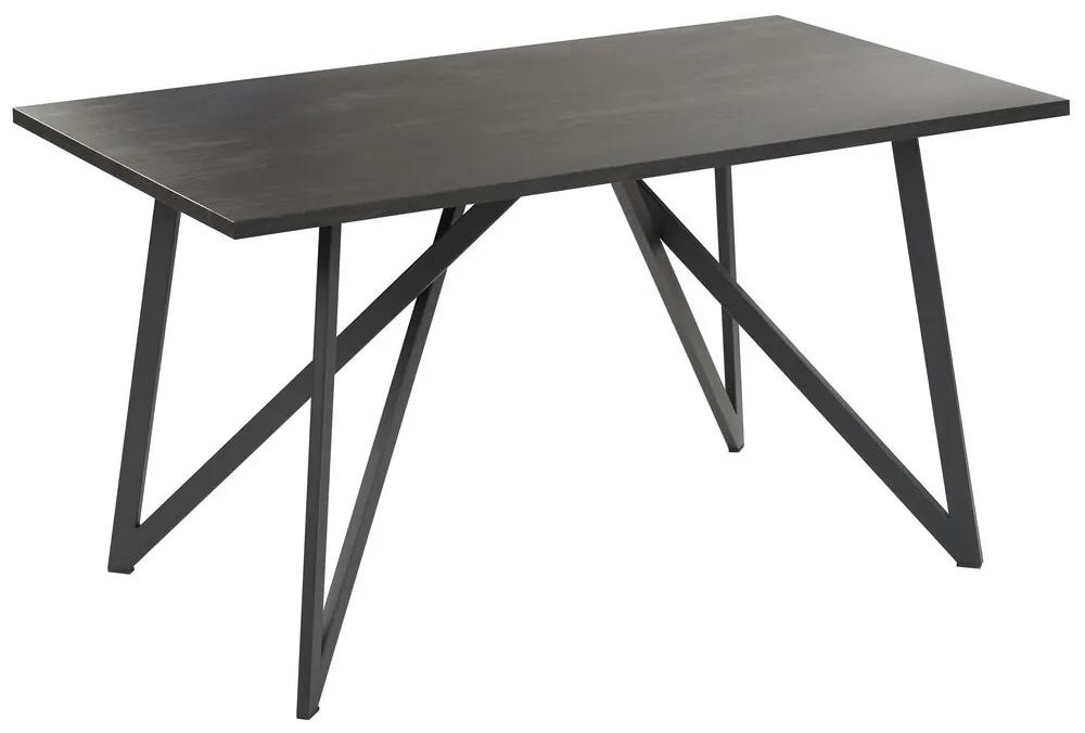 Jedálenský stôl 140 x 80 cm čierny ANNIKA Beliani