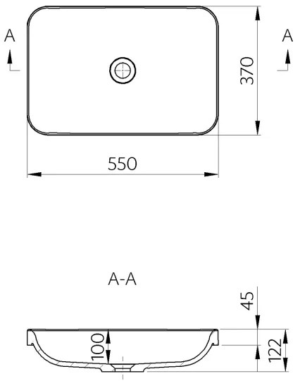 Sapho - Zapustené umývadlo ASOFFI 55x37 cm mramor/biela