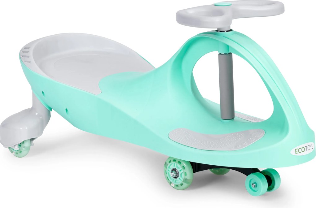 ECOTOYS gravitačné odrážadlo pre deti 3+ LED kolesá zelené