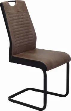 Jedálenská stolička Rindul, hnedá camel látka v optike lesklej kože%