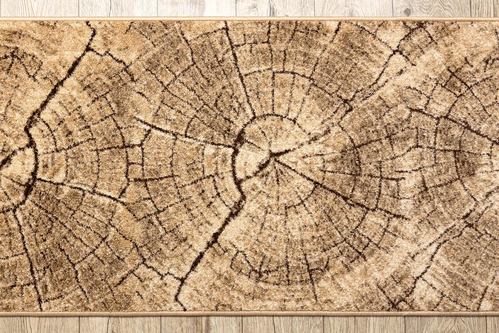 Behúň KARMEL Tronko, vzor - Orechové drevo