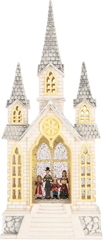 Christmas Decoration With LED Lighting And Music 17x10x41 Cm / 3xAA Beige Plastic - 17*10*41 cm / 3*AA