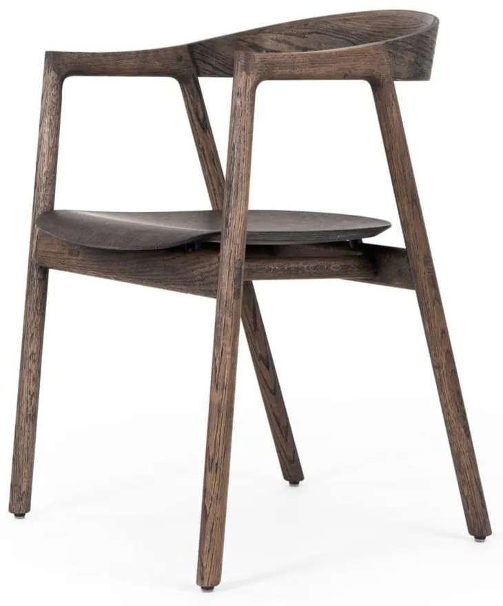 Hnedá jedálenská stolička z dubového dreva Muna – Gazzda