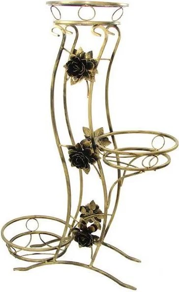 STOJAN NA KVETINÁČ FALA 100X70X30 CM ZLATÁ