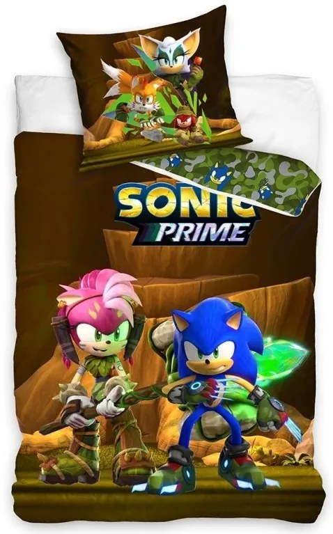 Detské obliečky Ježko Sonic  Sonic a Amy Rose 140x200/70x90 cm