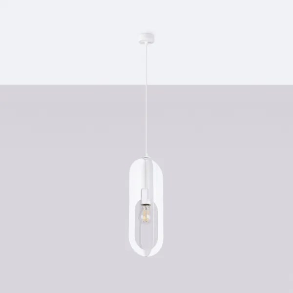 Sollux SL.1360 - Luster na lanku NICUS 1xE27/15W/230V biela