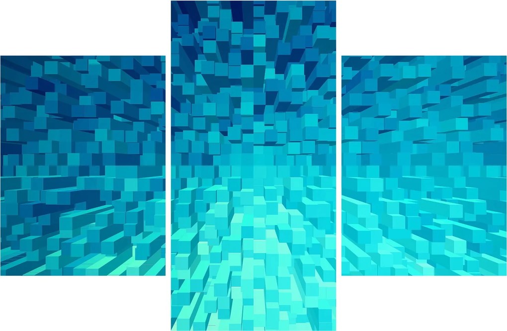 Obraz - abstraktné kocky (90x60 cm)