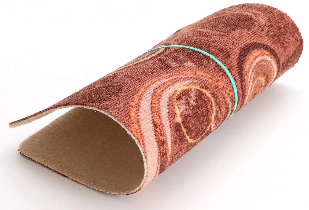 Koberec metráž Drops 43, na mieru, šíře 4m,5m, hnedá, filc, chodba / predsieň, ITC