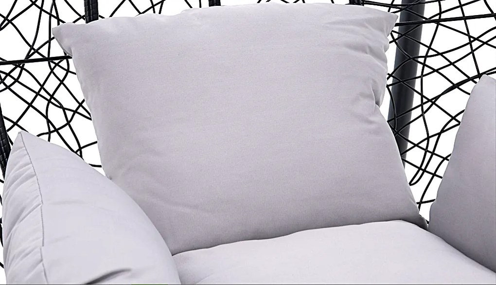 Závěsné houpací křeslo Houseland Luna S černé