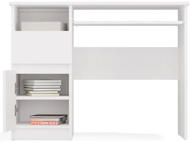 Písací stôl Porto 98 cm biely ľavý