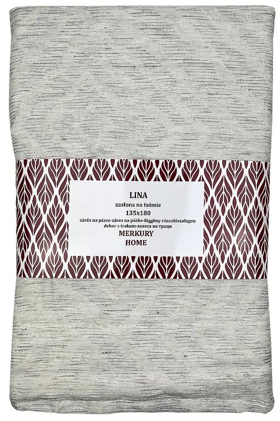 Záves Lina na páske 135x180 ecru Merkury Home