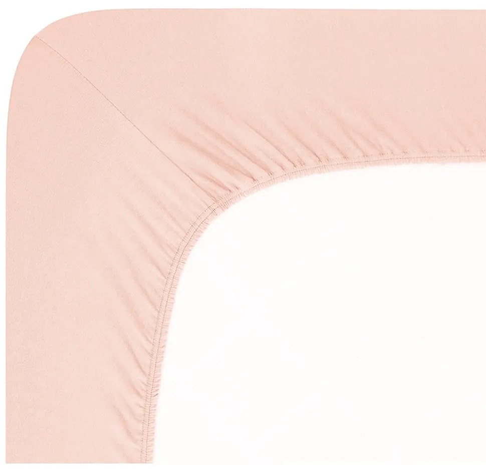 Svetloružová napínacia plachta jersey 140x200 cm Boxspring – Andrea Simone