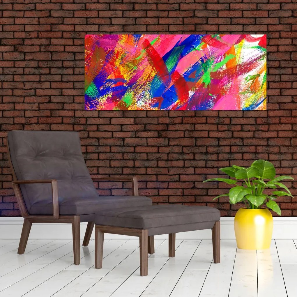 Obraz - Farebná abstrakcia (120x50 cm)