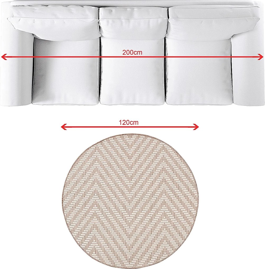 Koberec Lineo beige 120cm