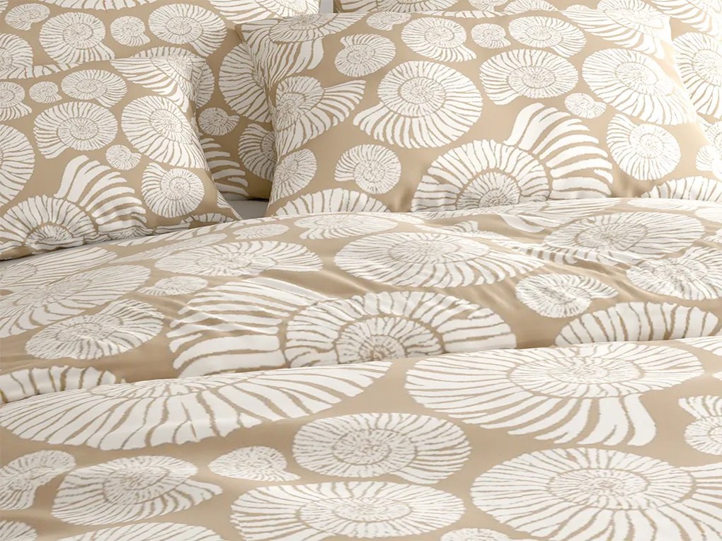 Obliečky z mikrovlákna SNAIL SHELL hnedé Rozmer obliečky: 70 x 90 cm | 140 x 200 cm