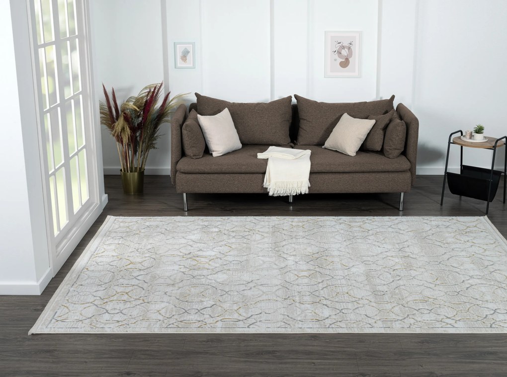 My Flair, Kusový koberec My Floor creme, 160x230, šedá, chodba / predsieň