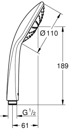 GROHE 27316000 - Ručná sprcha VITALIO JOY 110 mm lesklý chróm