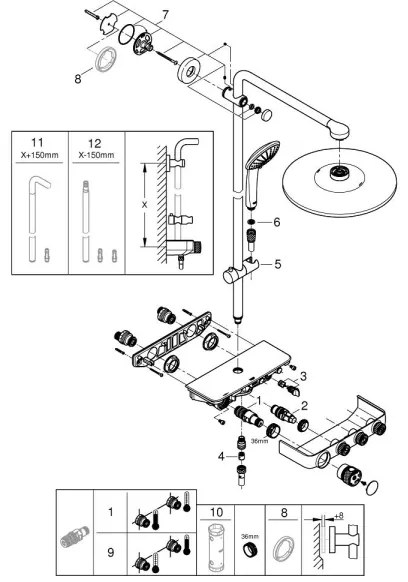 GROHE 26507000 - Sprchový systém EUPHORIA SMARTCONTROL 310 DUO lesklý chróm