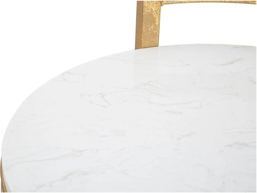 Okrúhly odkladací stolík s mramorovou doskou ø 40,5 cm Round Marble – Mauro Ferretti