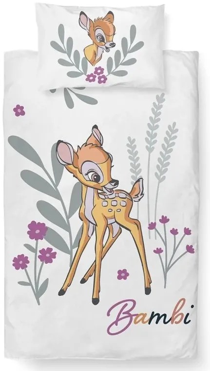 Obliečky do postieľky Bambi Kvetinový Svet  100x135/40x60 cm