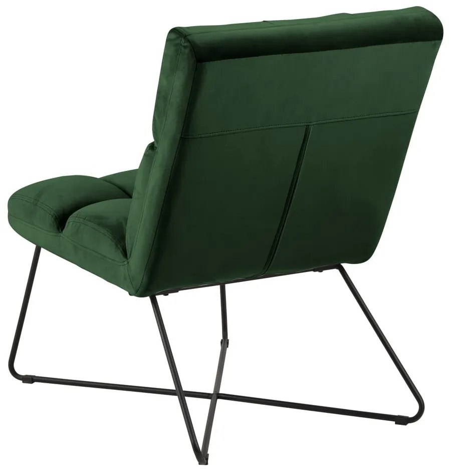 Zelené zamatové kreslo Alba – Actona