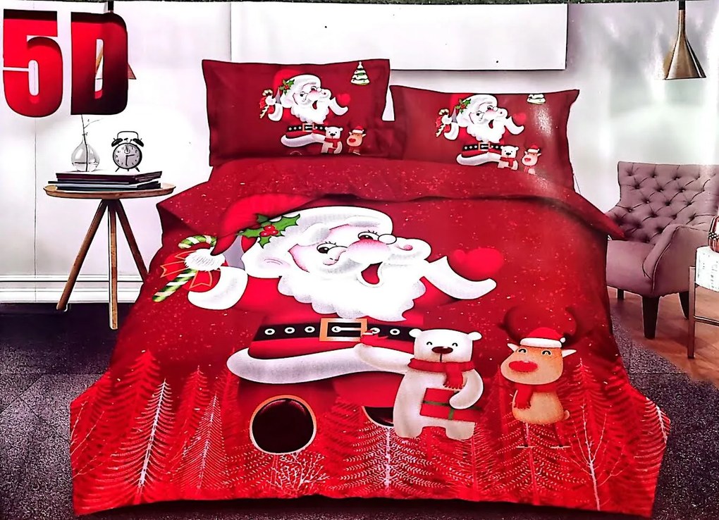 Obliečky Vianočný vzor A/5 Bavlna 7-dielna súprava