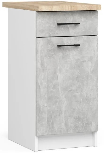 Kuchynská linka OLIWIA 1.8 m s vitrínou betón