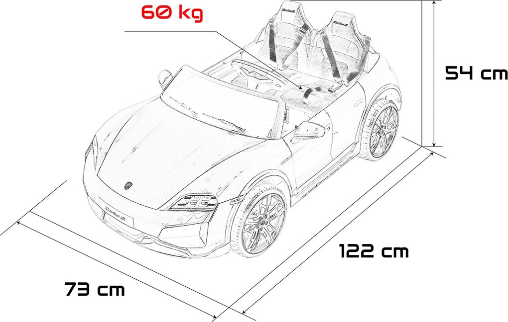 Ramiz Porsche Taycan Turbo S Biele vozidlo