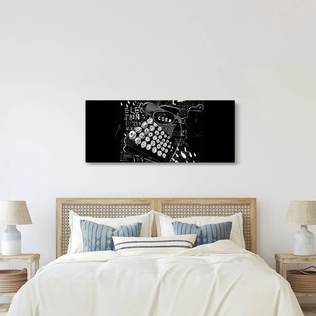 Obraz - Kresba v Banksyho štýle (120x50 cm)