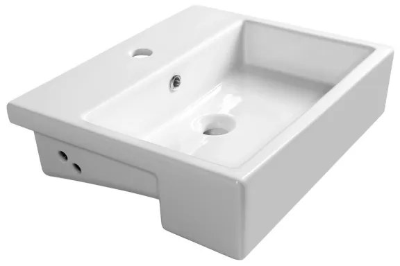 Isvea - Polozapustené umývadlo PURITY 50x42 cm keramika/biela